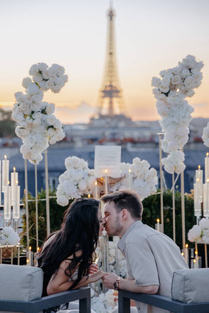Private Rooftop Proposal in Paris